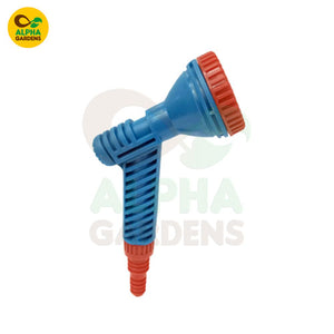 Blue and red garden nozzle 