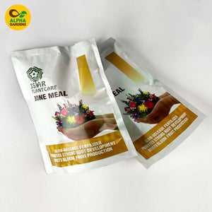 Two packages of 3Star PlantCare Bone Meal on a white background with Alpha Gardens logo.