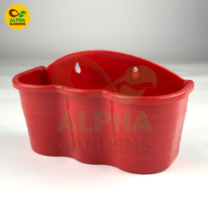 Dewari DW4 wall pot planter red 