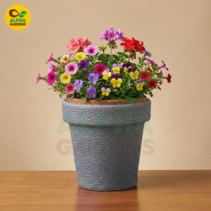 Fiber Planter Pot Grey  for Indoor Plants
