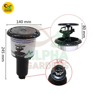 Garden sprinkler with dimensions 