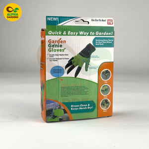 Packaging of Garden Genie Gloves 