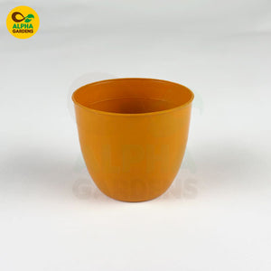 Round Plastic Planter Pots Brown  