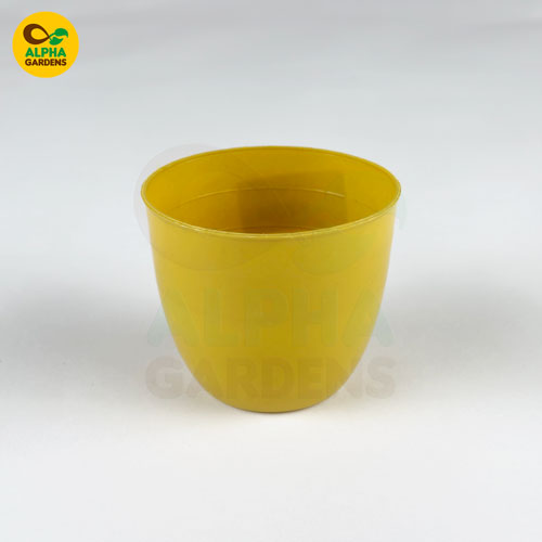 round-plastic-planter-pots-yellow