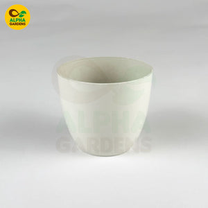 Round Plastic Planter Pots white 