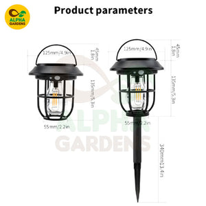 Garden lights with dimensions 