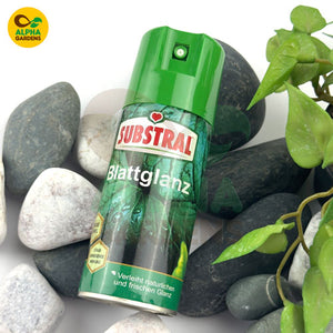 Green can of Substral plant spray with pebbles 