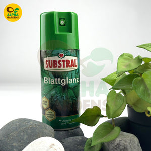 Green spray bottle labeled 'Substral' with plants 