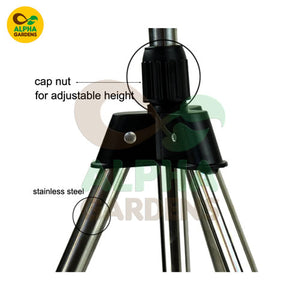 Tripod stand with adjustable height cap nut 