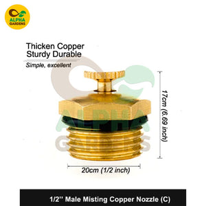 Gold misting copper nozzle 