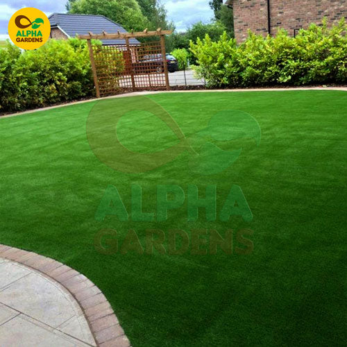 artificial-grass-installed-in-a-garden-with-alpha-gardens-branding