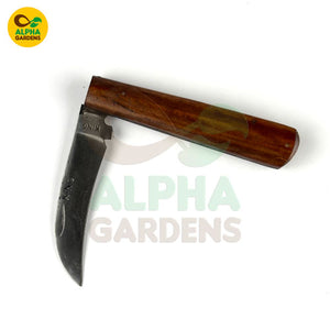 Gardening tool with wooden handle 